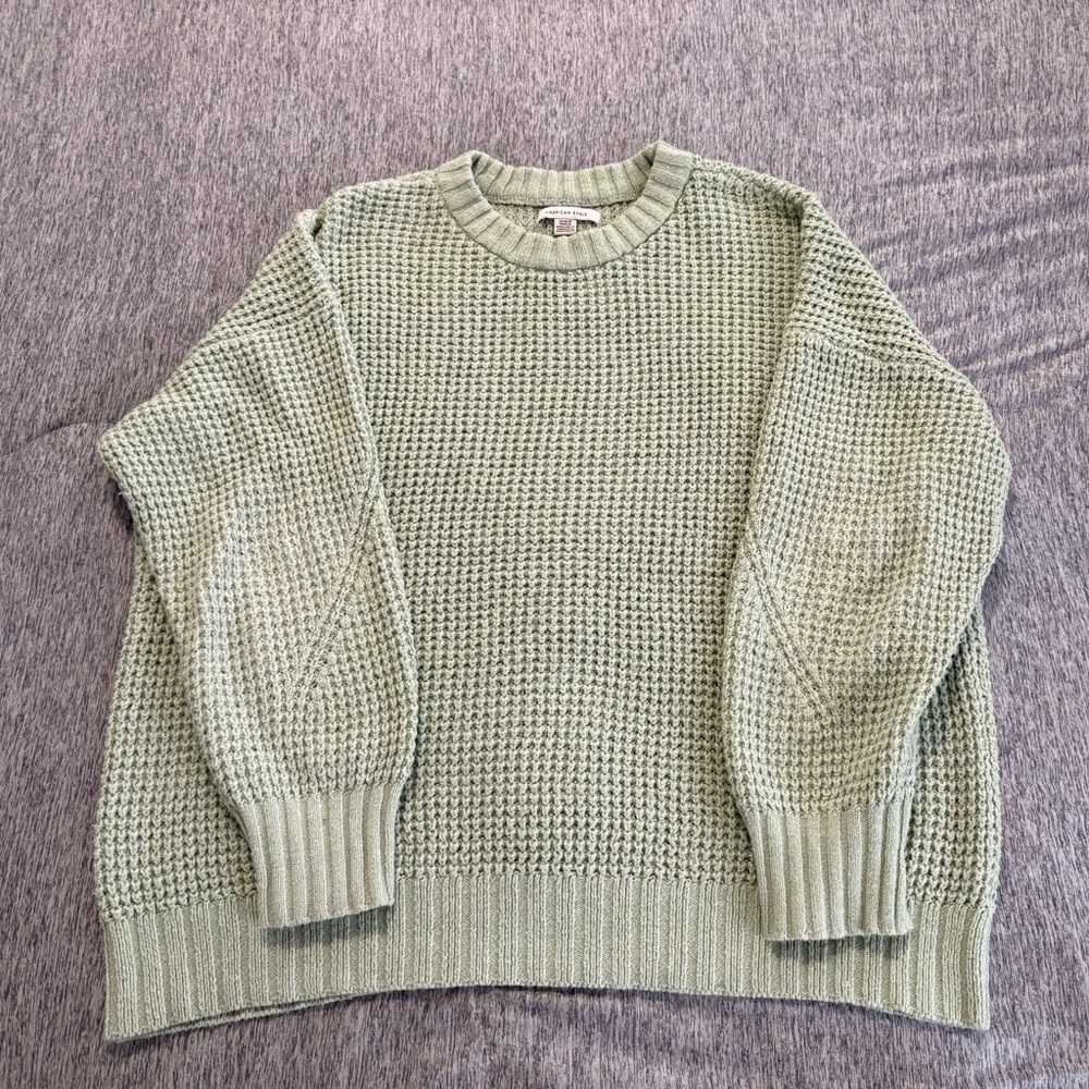 American Eagle Outfitters Mint Green Crewneck Sweater